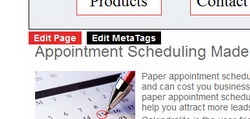 Content Maanagement System Edit Buttons